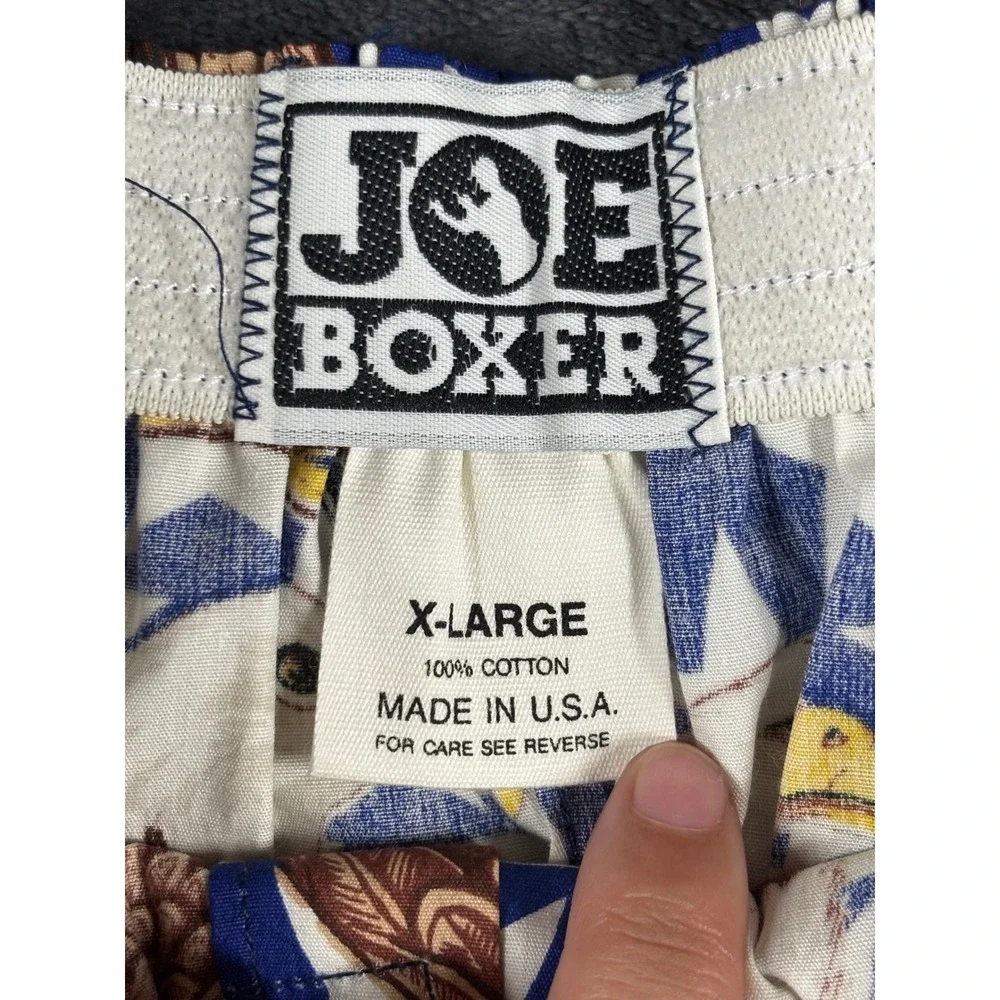 Vintage Joe Boxer Mens XL Patriotic Bald Eagle Stars Cotton Boxers Made in USA